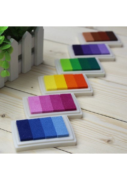 Yeşil 6 Degrade Renk Inkpads Scrapbooking Mürekkep Pedi Damga Inkpad El Sanatları Renkli Mürekkep Pedi Pullar Çocuklar Için Damga Dıy Sanat (Yurt Dışından) fırsatları