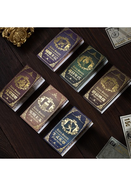 C Dimi 60 Sayfa Retro Toplum Bronzlaşmış Not Defteri Yazılabilir Vintage Bloknot Kelebek Kuşlar Yaratıcı Scrapbooking Kırtasiye Malzemeleri (Yurt Dışından)