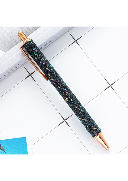 Gül Altın Tükenmez Kalemler Metal Basın Geri Çekilebilir Pürüzsüz Yazma Altın Pembe Kız Hediye Dayanıklı Ofis Okul Malzemeleri Kırtasiye Yazma Kalem (Yurt Dışından)