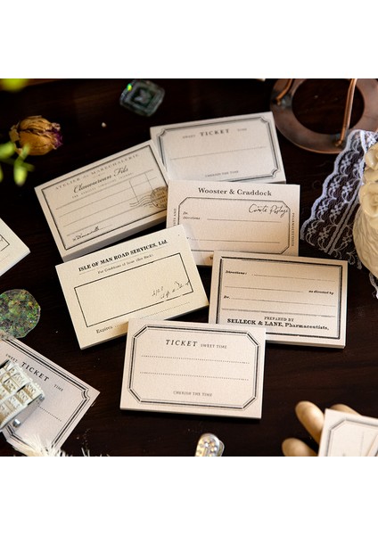 Stil 5 Retro Tarzı Çerçeve Etiketleri Bullet Journal Not Defteri Not Defteri Bloknot Bilet Notları Mesaj Malzemesi Kağıt Okul Ofis Malzemeleri (Yurt Dışından) fiyatları