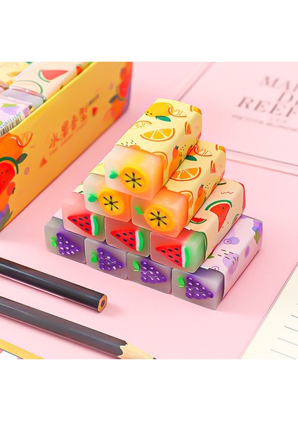 3 Adet Rastgele Kawaii Meyve Karpuz Ortak Limon Silgi Kauçuk Silgi Ilköğretim Öğrenci Ödülleri Çocuklar Için Promosyon Hediye Kırtasiye Silgi (Yurt Dışından)