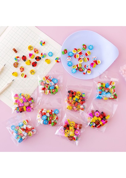 B Yaratıcı Karikatür Sevimli Silgi 24 Adet/takım Noel Çorap Kardan Adam Mini Silgi Çocuk Kırtasiye Hediye (Yurt Dışından) fiyatları