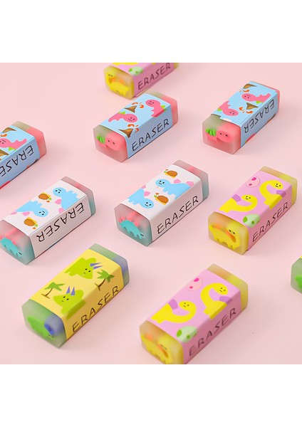 3 Adet Dinozor Rastgele Kawaii Şişelenmiş Mini Silgi Sevimli Hayvan Meyve Çocuk Kauçuk Kalem Silgi Ilköğretim Okulu Çalışma Kırtasiye Çocuklar Hediye Malzemeleri (Yurt Dışından)