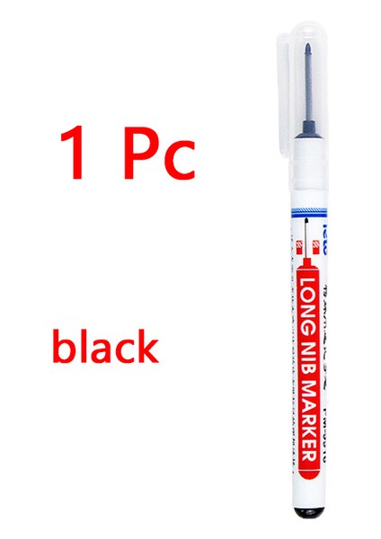 1 Adet Siyah Uzun Ucu Ucu Işaretleme Kalemleri Metal Su Geçirmez Banyo Ağaç Işleme Dekorasyon Sanat Supplie Işaretleyiciler Öğrenci Okul Malzemeleri Kırtasiye (Yurt Dışından)