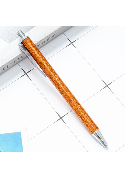 Gül Altın Tükenmez Kalemler Metal Basın Geri Çekilebilir Pürüzsüz Yazma Altın Pembe Kız Hediye Dayanıklı Ofis Okul Malzemeleri Kırtasiye Yazma Kalem (Yurt Dışından)