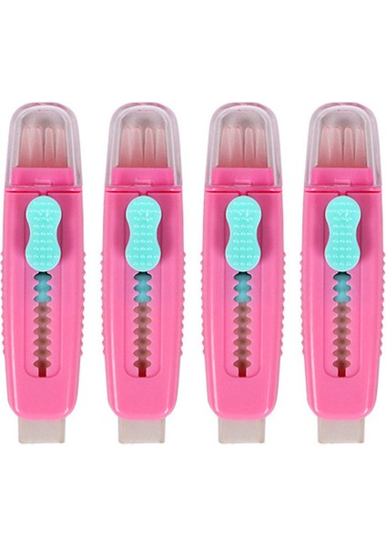 4 Adet Pembe Silgi 4 Adet Set Yumuşak Geri Çekilebilir Kalem Fırça Silgi Aracı Çocuk Sanat Çizim Eskiz Kauçuk Silgi Ofis Okul Öğrenci Kırtasiye (Yurt Dışından)