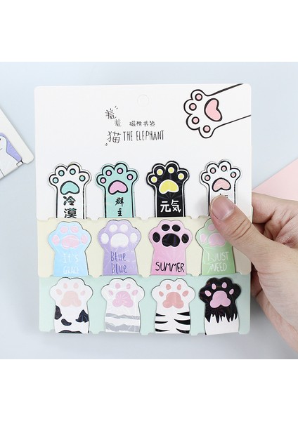 E 4 Adet/takım Manyetik Imleri Karikatür Sevimli Öğrenci Kitap Tutucu Kırtasiye Kağıt Mıknatıs Kitap Işaretleri Klasörü Ofis Etiket Klip (Yurt Dışından) fırsatları