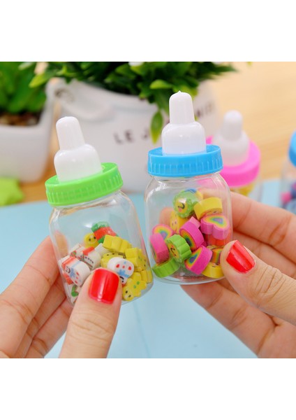 Sarı Ördek Serisi 1 Paket Mini Sevimli Biberon Kauçuk Silgi Çocuklar Için Hediye Çocuk Öğrenci Öğrenme Kırtasiye Kalem Silgi Borracha Fofa (Yurt Dışından)