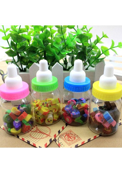 Sarı Ördek Serisi 1 Paket Mini Sevimli Biberon Kauçuk Silgi Çocuklar Için Hediye Çocuk Öğrenci Öğrenme Kırtasiye Kalem Silgi Borracha Fofa (Yurt Dışından)