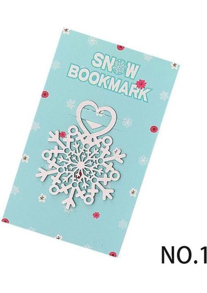 No.1 Kar Tanesi Yer Imleri Paslanmaz Çelik Mutlu Noeller Kitap Sayfası Işaretleyici Metal Çiçek Kitap Ayracı (Yurt Dışından)