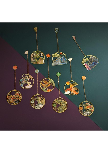 K Kitap Klipsi Püskül Vintage Geometrik Kolye Kitap Işaretleyici Oymak Okuma Asistanı Çin Tarzı Pirinç Imi Okul Malzemeleri (Yurt Dışından) fiyatları