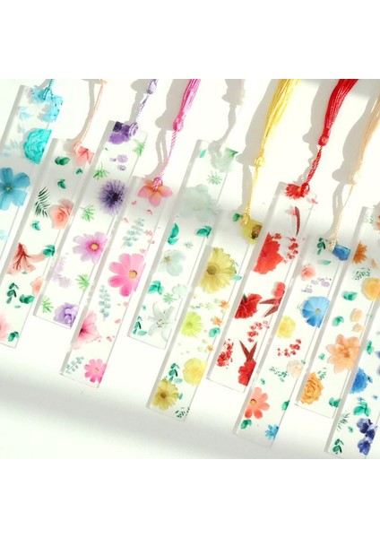 A9 Şeffaf Akrilik Plastik Yer Imleri Güzel Çiçekler Cetvel Şerit Sevimli Yer Imleri Okul Öğrenci Işareti Şeritler Kızlar Sevimli Indeks Etiketleri (Yurt Dışından) fiyatları