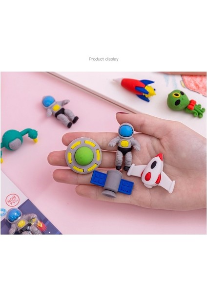 Rastgele 1 Paket 4 Adet Dış Uzay Silgi Seti Pvc Olmayan Mini Roket Astronot Uzaylı Kauçuk Silgi Kalem Çocuklar Için Hediye Okul Öğrenci A6389 (Yurt Dışından) modelleri