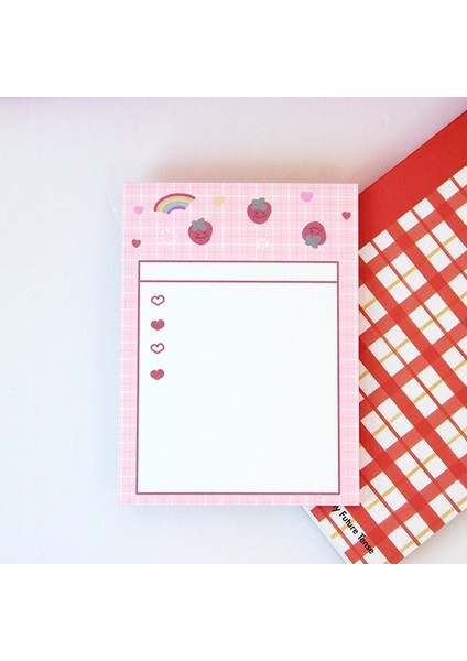 C 50 Yaprak Sevimli Pembe Çilek Bloknot Kawaii Kırtasiye Yapışkan Olmayan Notlar Taşınabilir Not Defteri Okul Ofis Arzı Papeleria (Yurt Dışından)