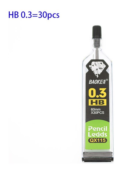 Hb 0.3mm 30 Adet/şişe, Otomatik Kurşun Kalem 2b 2h Hb Kalem Dolum 0.3 Mm/0.5 Mm/0.7mm/0.9 mm Kalem Dolum Öğrenci Yazma Ofisi (Yurt Dışından)