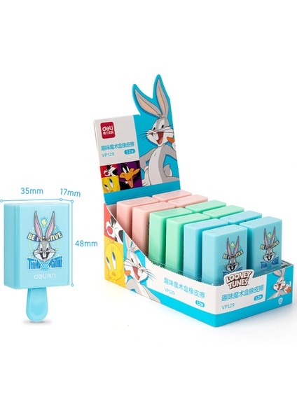 3 Renk 3 Adet 3 Adet Deli VP129 Looney Tunes Bugs Bunny Sihirli Kutu Silgi Malzemeleri Okul Ofis Kırtasiye (Yurt Dışından)