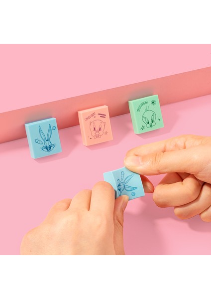 3 Renk 3 Adet 3 Adet Deli VP129 Looney Tunes Bugs Bunny Sihirli Kutu Silgi Malzemeleri Okul Ofis Kırtasiye (Yurt Dışından) fırsatları