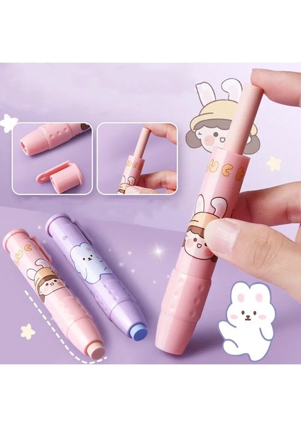 Pembe Set Presleme Karikatür Kurşun Kalem Silgisi Kalem Tipi Sevimli Silgi Değiştirilebilir Kauçuk Çekirdek Okul Öğrenci Kauçuk Silgi Çocuk Hediyeler Ofis Silgi (Yurt Dışından) fırsatları