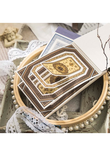 E Yoofun 30 Sayfa Barok Pencere Dekoratif Malzeme Kağıt Kolaj Kenarlıklar Arka Plan Kağıdı Scrapbooking Günlüğü Çerçeve Etiket Planlayıcısı (Yurt Dışından) fırsatları