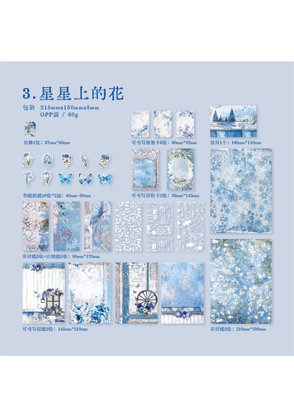 C Yoofun 40 Adet/paket Çiçek Scrapbooking Arka Plan Malzeme Kağıtları Karışık Malzemeler Dergisi El Sanatları Yapımı Kırtasiye (Yurt Dışından)