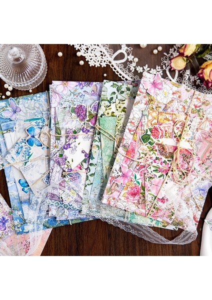 C Yoofun 40 Adet/paket Çiçek Scrapbooking Arka Plan Malzeme Kağıtları Karışık Malzemeler Dergisi El Sanatları Yapımı Kırtasiye (Yurt Dışından) fiyatları