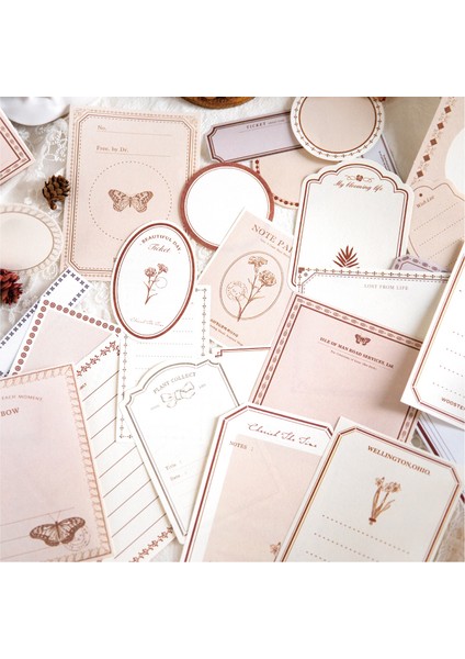 Stil 1 104 Adet Bitki Çerçeve Estetik Sınır Yaratıcı Kelebek Bloknot Dıy Scrapbooking Kart Yapımı Önemsiz Dergisi Kolaj Kırtasiye (Yurt Dışından)