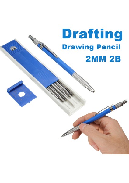 Pencil-B 2mm 2b Kurşun Tutucu Otomatik Mekanik Kurşun Kalem Çizim Taslak Çizimi Otomatik Kalem 12 Talepleri ile Okul Kırtasiye Malzemeleri (Yurt Dışından) fiyatları