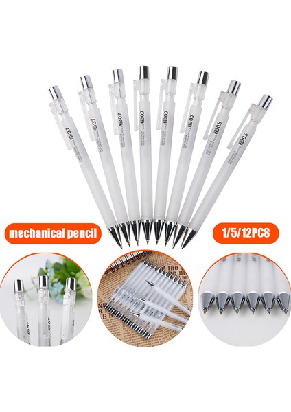 1 Adet 1/5/12 Adet Otomatik Mekanik Kurşun Kalem #2 0.7mm Metin El Yazısı Çizim Eskiz Çizimleri (Yurt Dışından) fiyatları