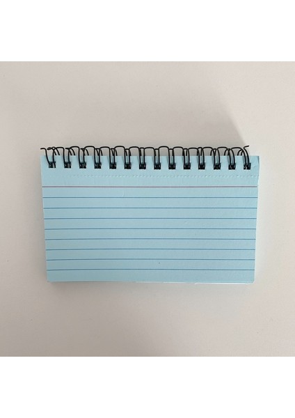 Mavi 50 Sayfa Çok Renkli Basit Yırtılabilir Bobin Kitap Dizin Kartı Not Defteri Cep Ingilizce Bellek Çalışma Not Defteri Okul Ofis Kırtasiye (Yurt Dışından)