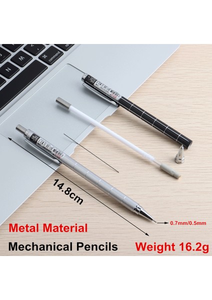1 Adet Siyah 0.5mm Genkky Mekanik Kurşun Kalemler Tam Metal Malzeme Kalem Okul Ofis Için Hb 0.7,0.5mm Boyama Kalemi Öğrenciler Kırtasiye Hediye (Yurt Dışından) modelleri