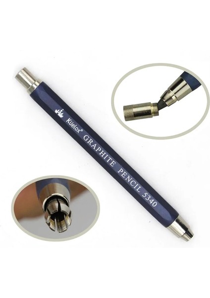 1 Kalem ve 2b Kurşun Kuelox Mekanik Kurşun Kalem 5.6 mm Kurşun Basın Otomatik Kalemler Çizim Kroki Kalem Eskiz Okul Ofis Kırtasiye 2b 4b 6b 8b (Yurt Dışından)