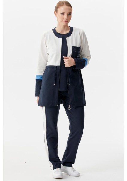 Rahat Kalıp Üçlü Tunik Eşofman Takım - Lacivert modelleri