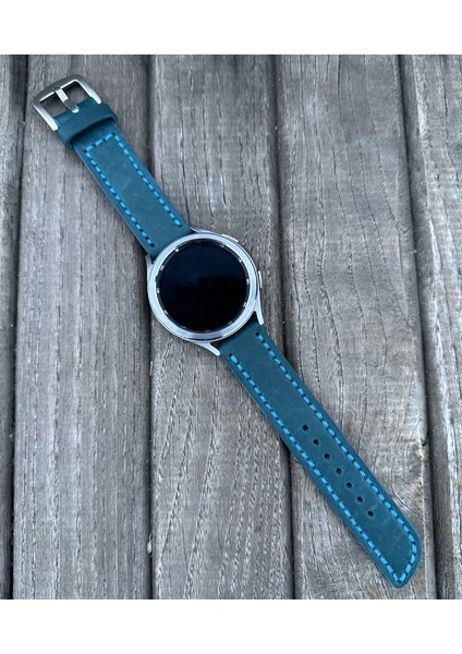 20MM Samsung Galaxy Watch 3 4 5 6 Pro Classic Hakiki Astarlı Deri Akıllı Saat Kordonu