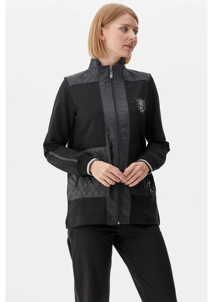 Kapitone Kombinli Dik Yaka Eşofman Takım - Siyah fiyatları