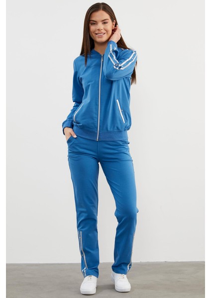 Sim Şerit Detaylı Eşofman Takım - Mavi fırsatları