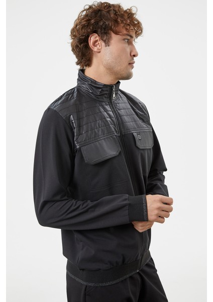 Kapitone Dik Yaka Fermuarlı Eşofman Takım - Siyah modelleri