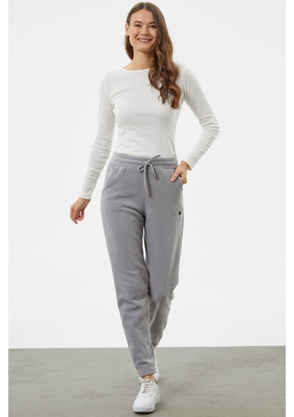 Beli Lastikli Jogger Eşofman Altı - Gri