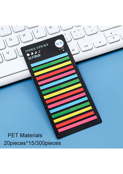 D 300 Yaprak Pet Süper Ince Endeksi Bloknot Saydam Dıy Işaretleme Etiket Ofis Okul Malzemeleri Floresan Not Yapışkan (Yurt Dışından)