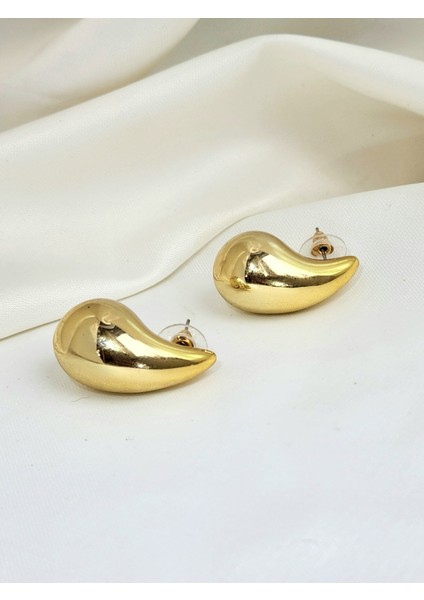 Italyan Bottega Rachel Damla Altın Kaplama Gold Renkli 3cm Küpe fiyatları