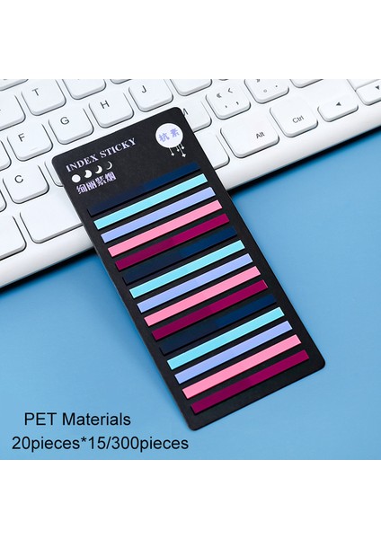D 300 Yaprak Pet Süper Ince Endeksi Bloknot Saydam Dıy Işaretleme Etiket Ofis Okul Malzemeleri Floresan Not Yapışkan (Yurt Dışından)