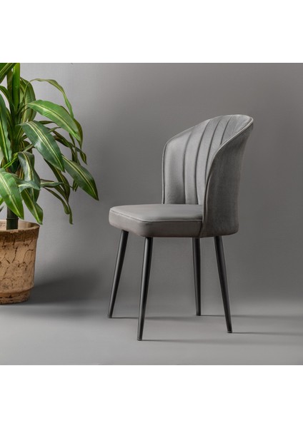 Rubi Sandalye - Babyface Gri - Siyah Metal Ayak fiyatları