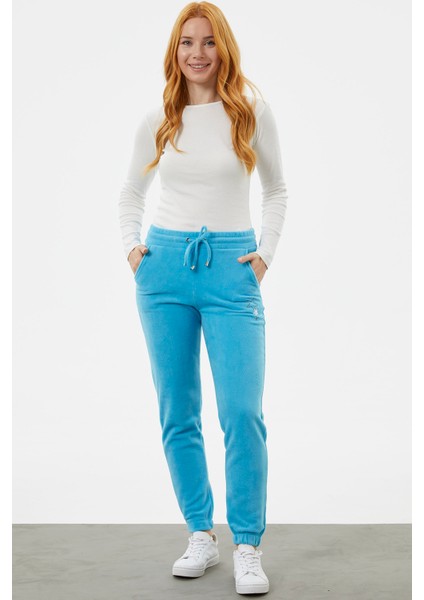 Beli Lastikli Jogger Eşofman Altı - Turkuaz