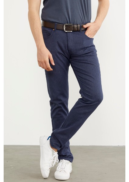Kot Görünümlü Beş Cep Pantolon - Lacivert modelleri