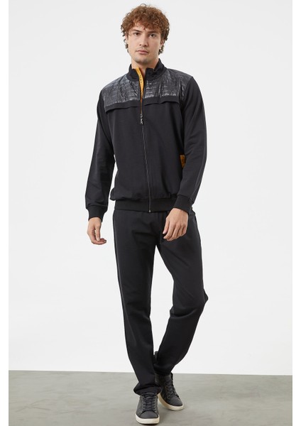 Kapitone Kombinli Fermuarlı Eşofman Takım - Siyah fırsatları