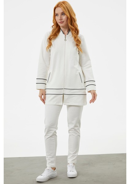 Büyük Beden Tunik Eşofman Takım - Ekru fiyatları