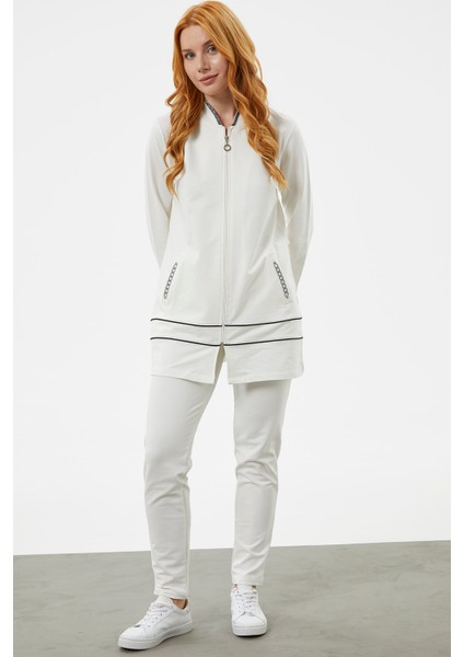 Büyük Beden Tunik Eşofman Takım - Ekru indirimleri