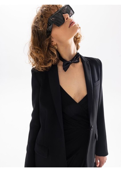 Slim Fit Blazer Ceket - Siyah indirimleri