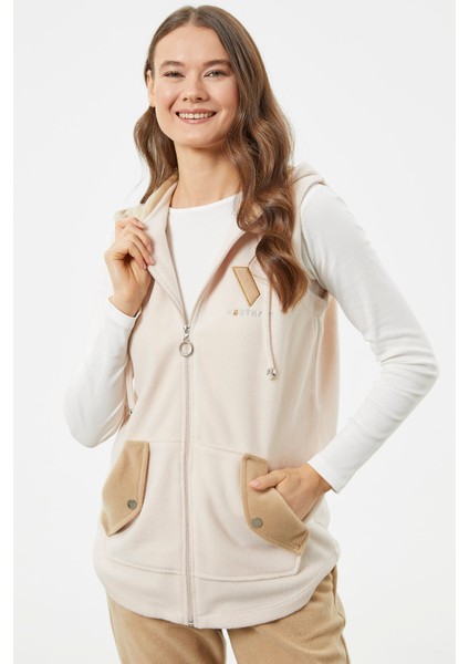 Yelekli Çift Renk Polar Eşofman Takım - Kamel fırsatları