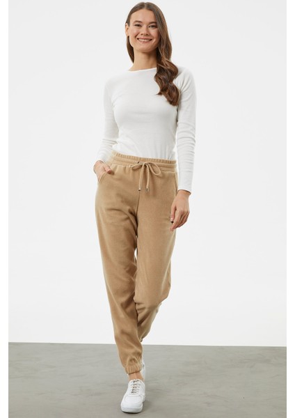 Beli Lastikli Jogger Eşofman Altı - Kamel fiyatları