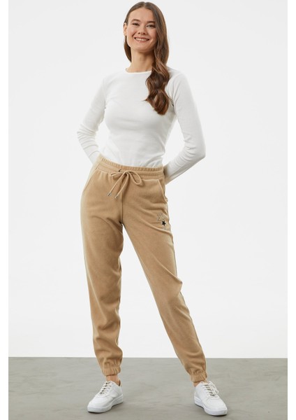 Beli Lastikli Jogger Eşofman Altı - Kamel modelleri